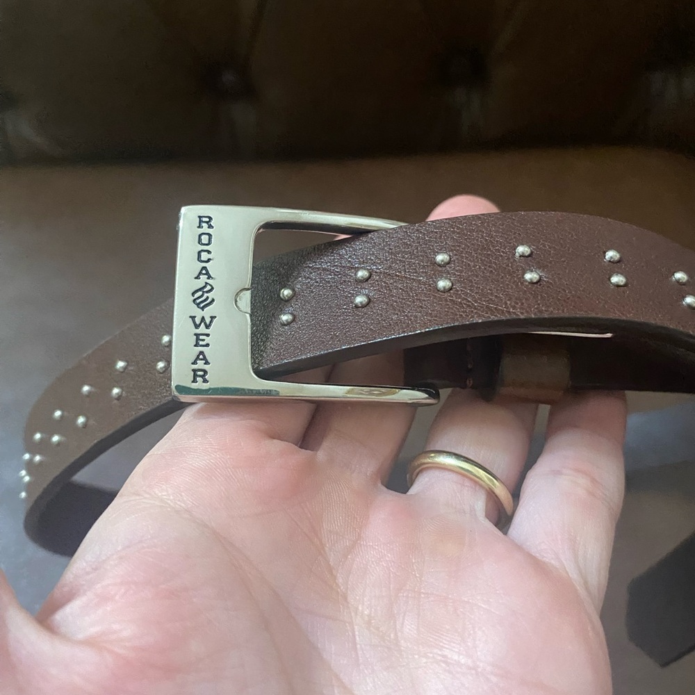 Roca Wear Genuine Leather Belt Dark Brown